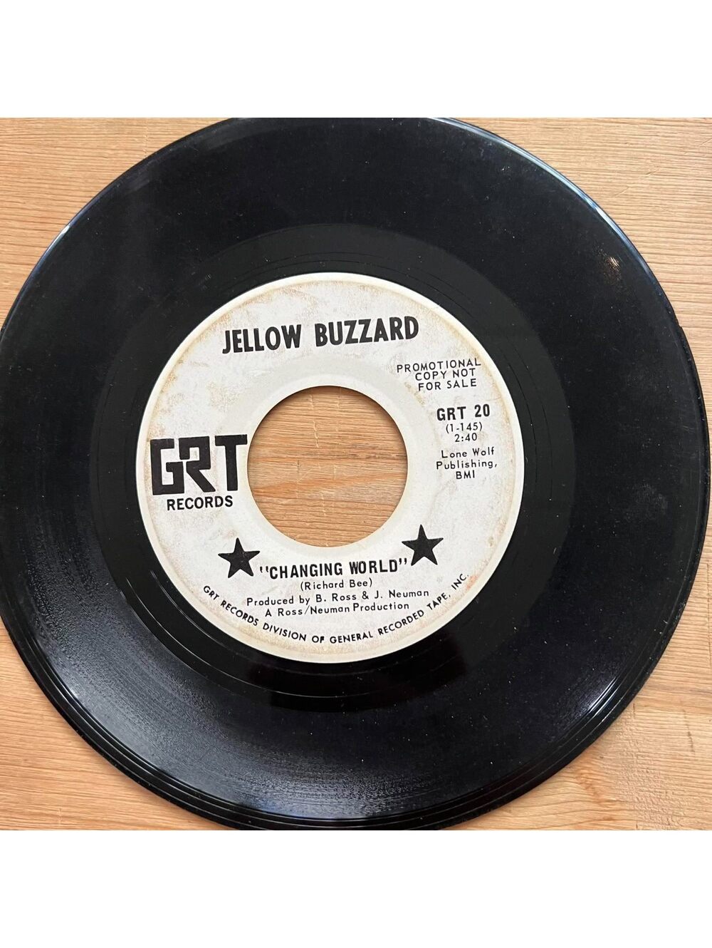 Jellow Buzzard - Changing the World/Your Body's Together 45rpm VG+ R16